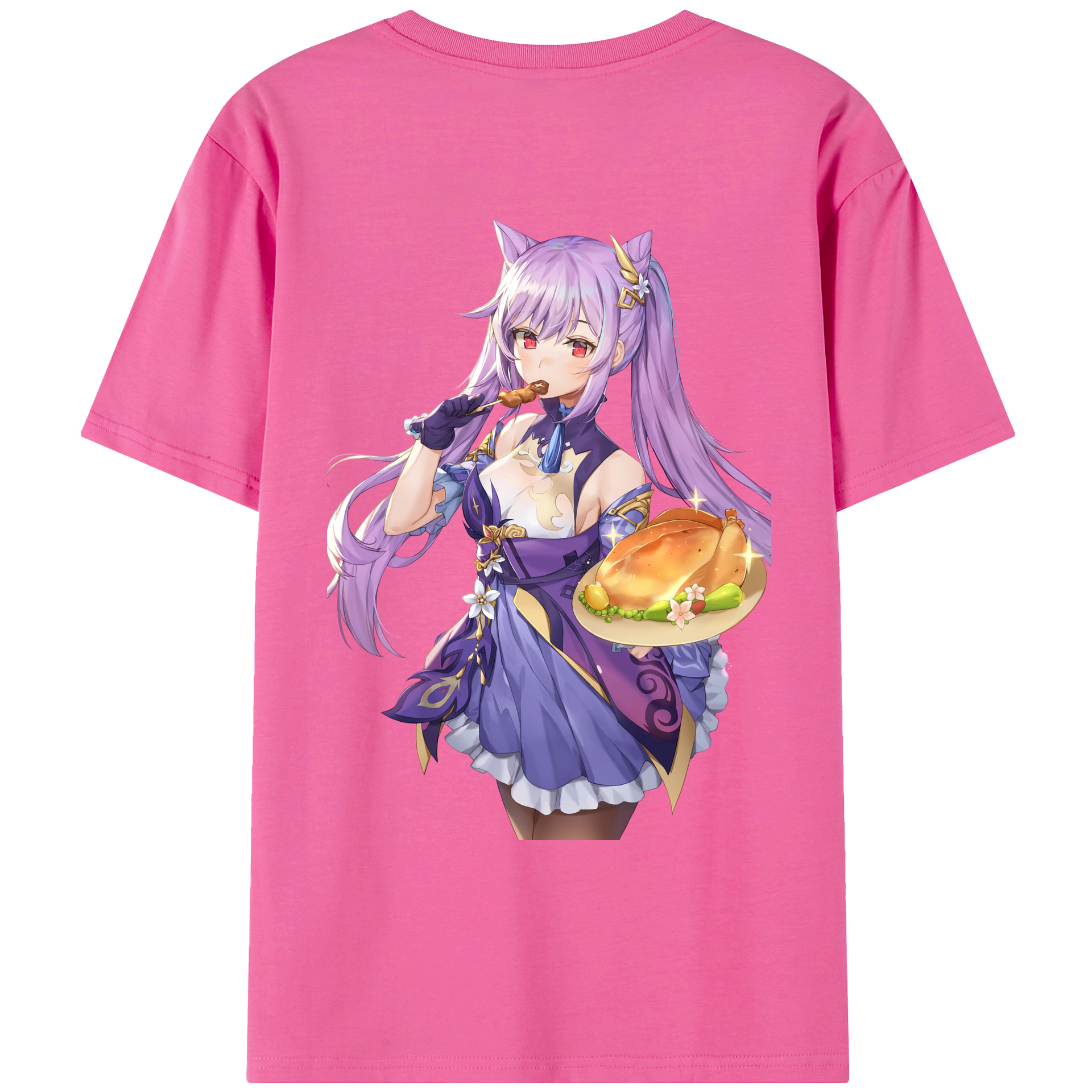 げんし神 刻晴 こくせい genshin Kokusei レディース半袖Tシャツ(バックプリント)